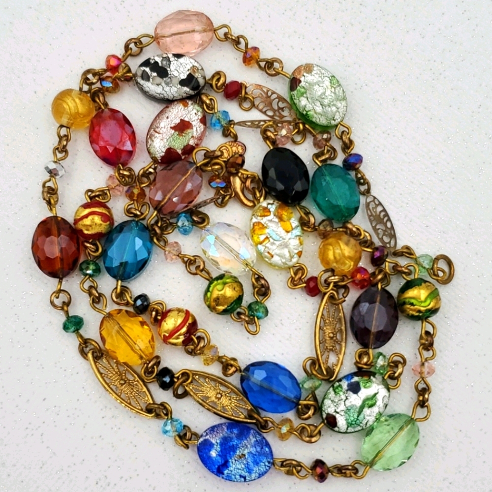 Premier Designs Multi Colored Beads Necklace - image 1